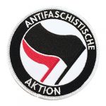 Antifaschistische Aktion (black/red) 刺繍パッチ